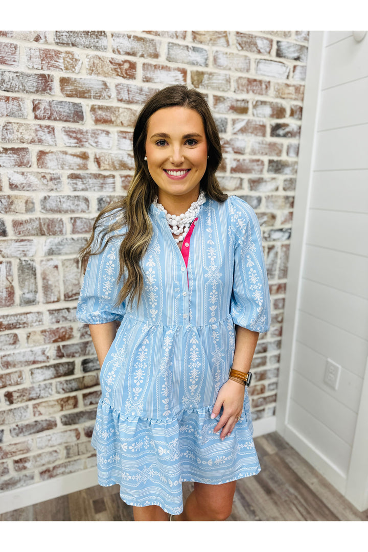Mary Square | Riley Mini Dress | Tulip Tapestry