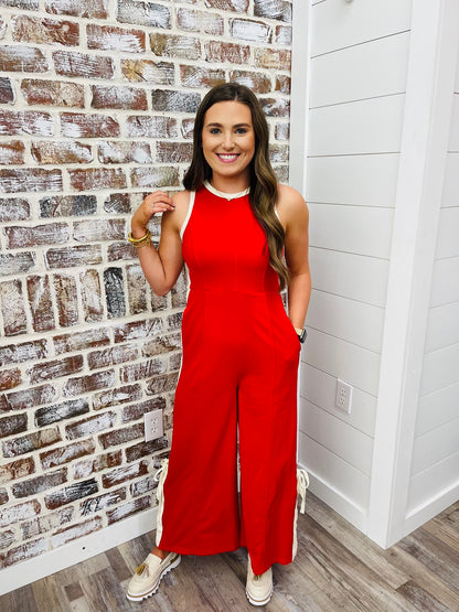 Zipped & Tied Jumpsuit