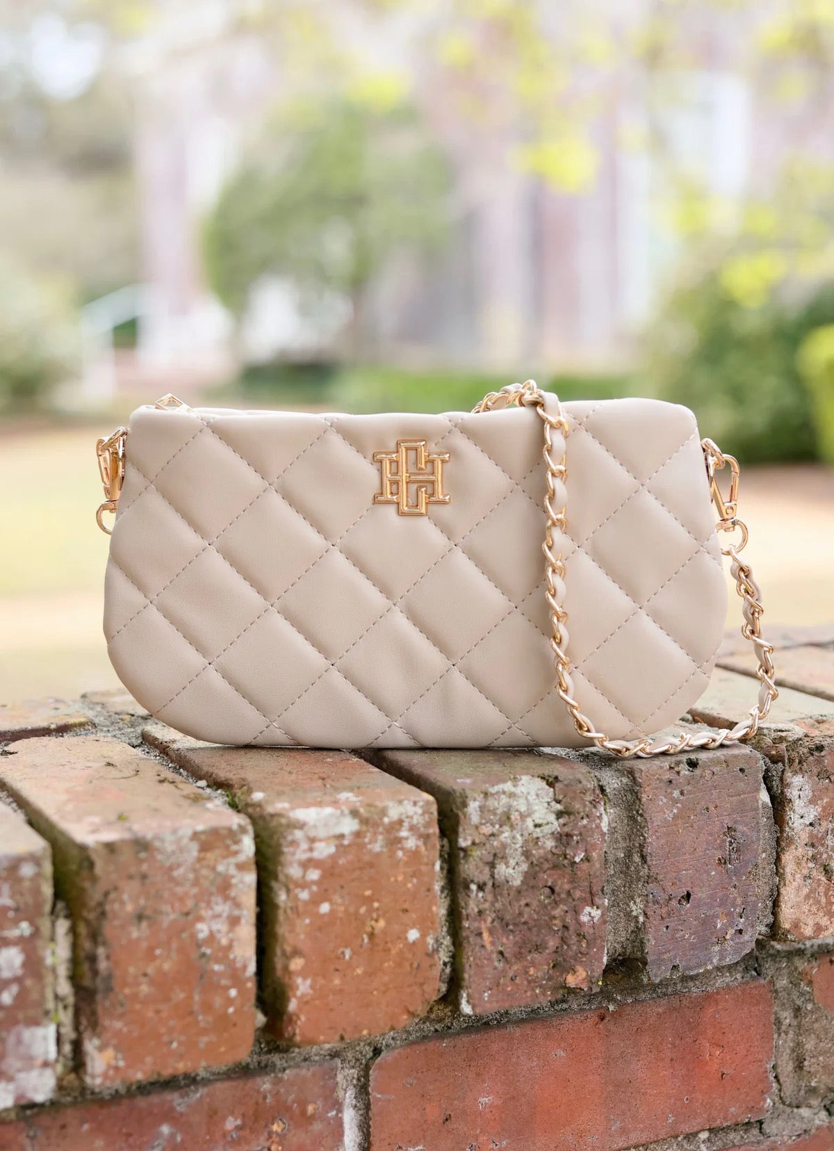 Livi Quilted Crossbody ~ Taupe