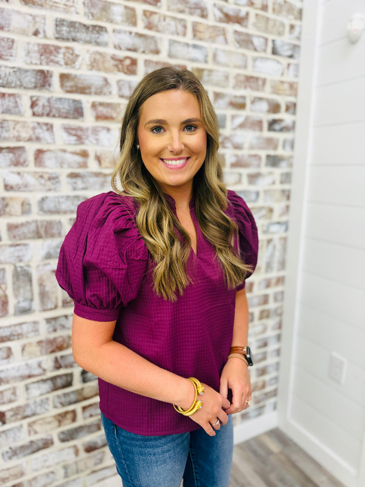 Plum Happy Top