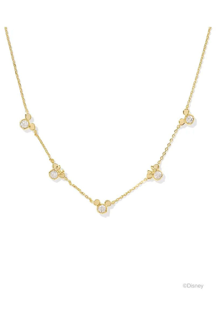 Disney | Kendra Scott Gold Mickey Minnie Strand Necklace