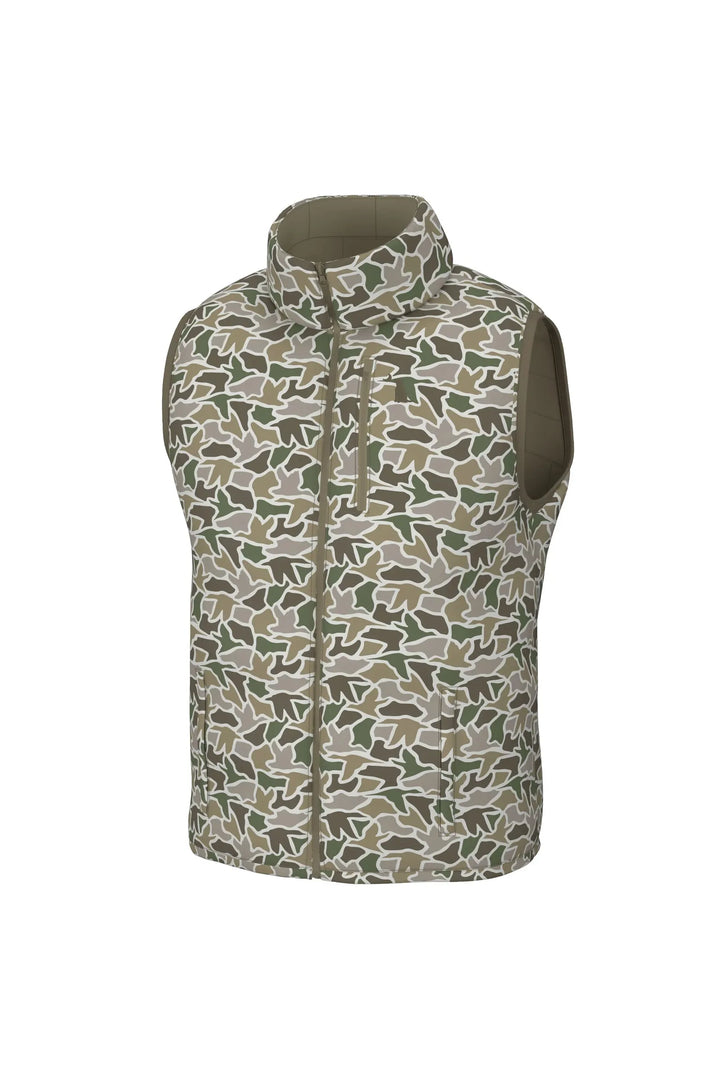 Local Boy Duck Down Reversible Vest-Duck Camo