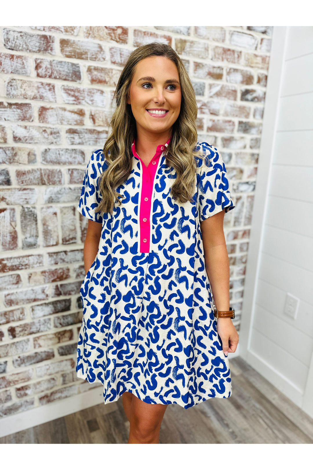 Pink Pop Collar Dress