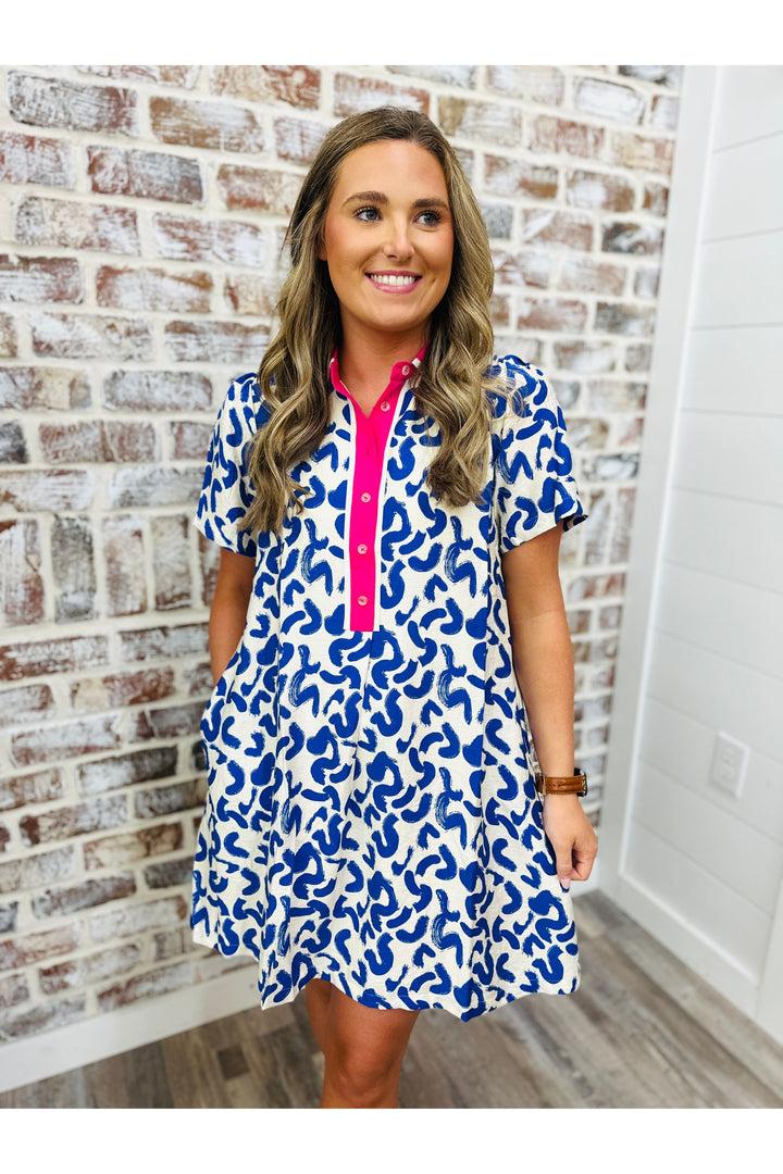 Pink Pop Collar Dress