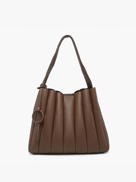 Choc Josie Vegan Pleated Tote