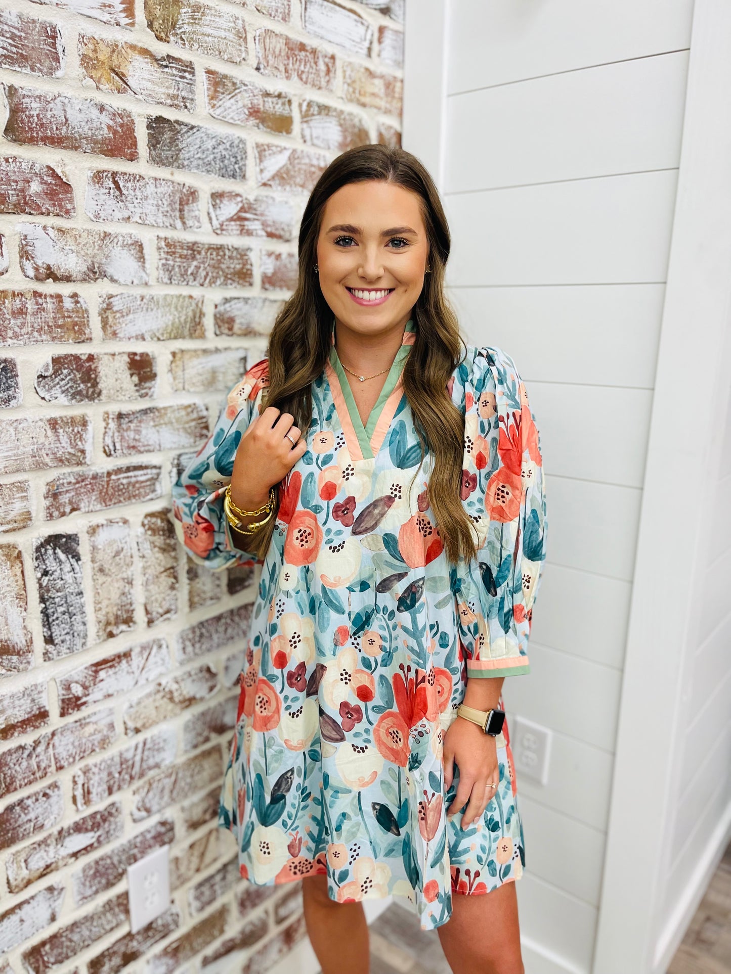 Floral Seafoam Dress