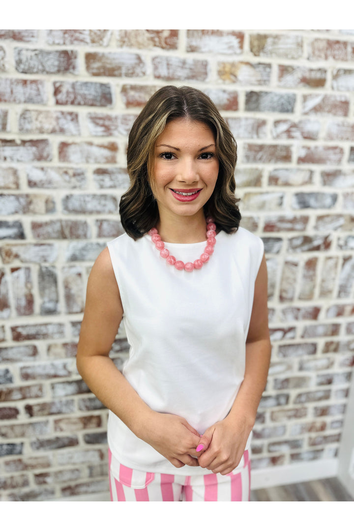 Sleeveless Twist Detail Top