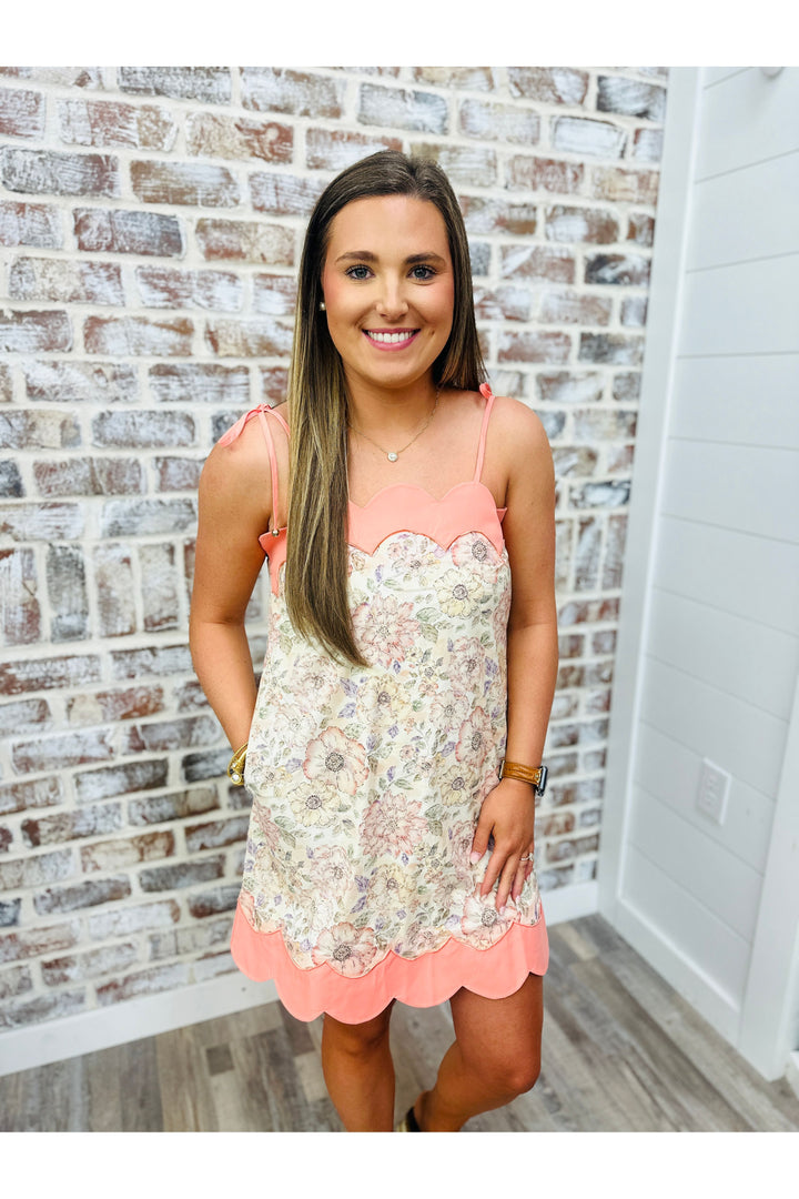 Scalloped Flowers Dress