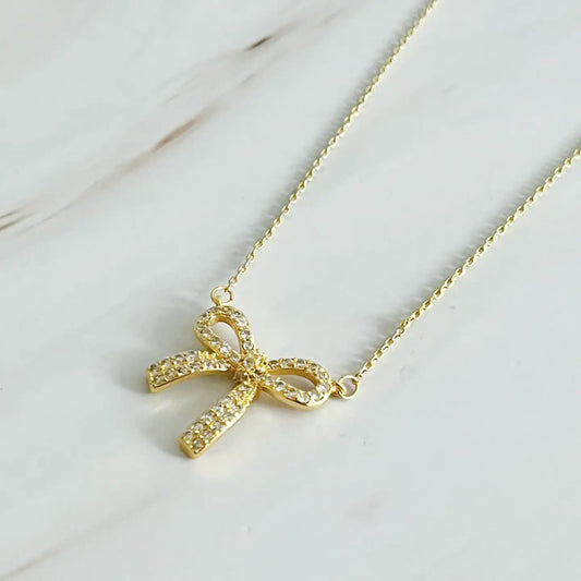 Simply Shine Bow Necklace