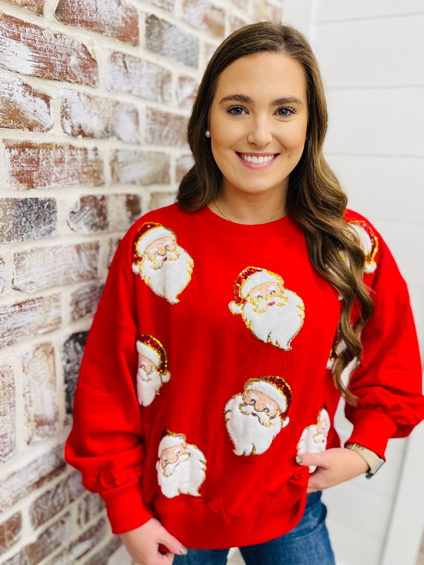 Santa Sequin Sweatshirt