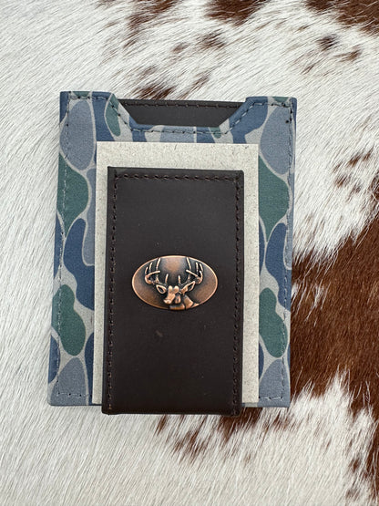 Old School Camo Front Pocket Wallet