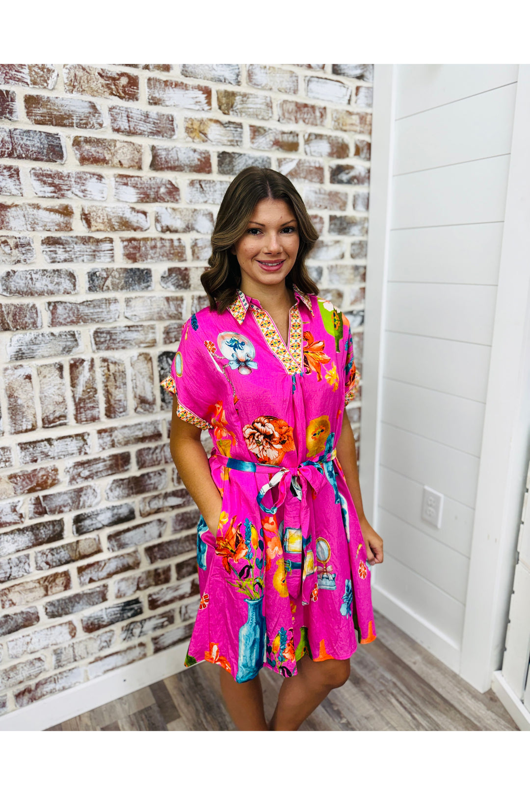 Pink Paradise Tie Dress