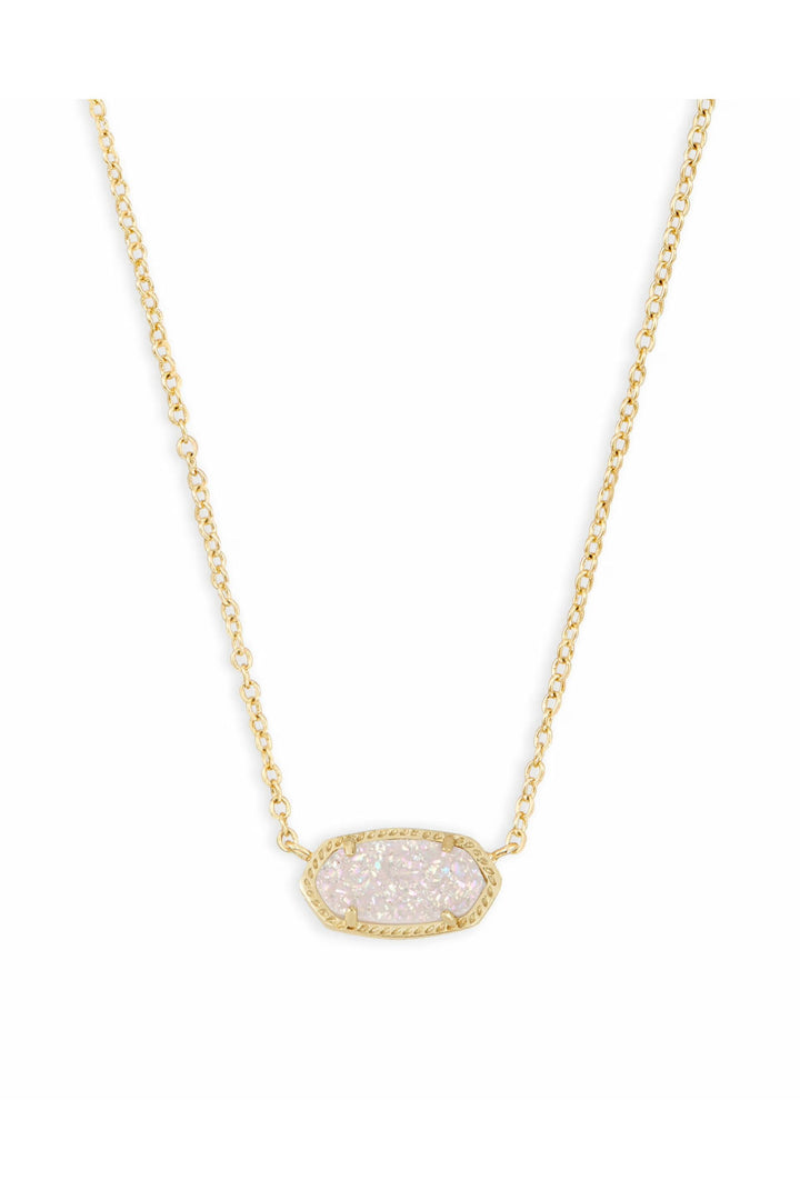 Kendra Scott | Elisa Gold Pendant Necklace in Iridescent Drusy
