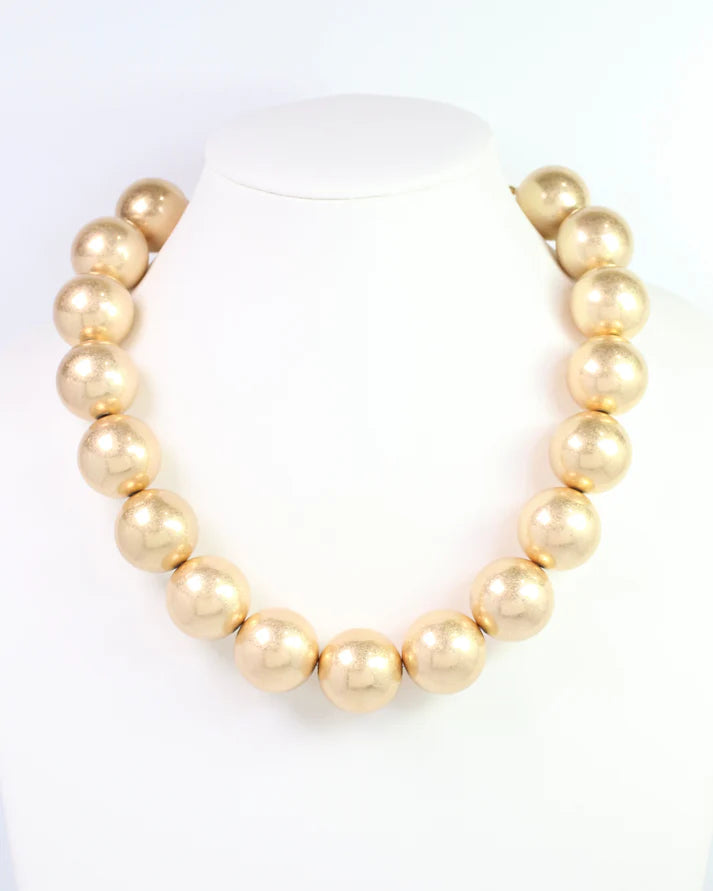 Palmer Beaded Necklace WR Worn Gold