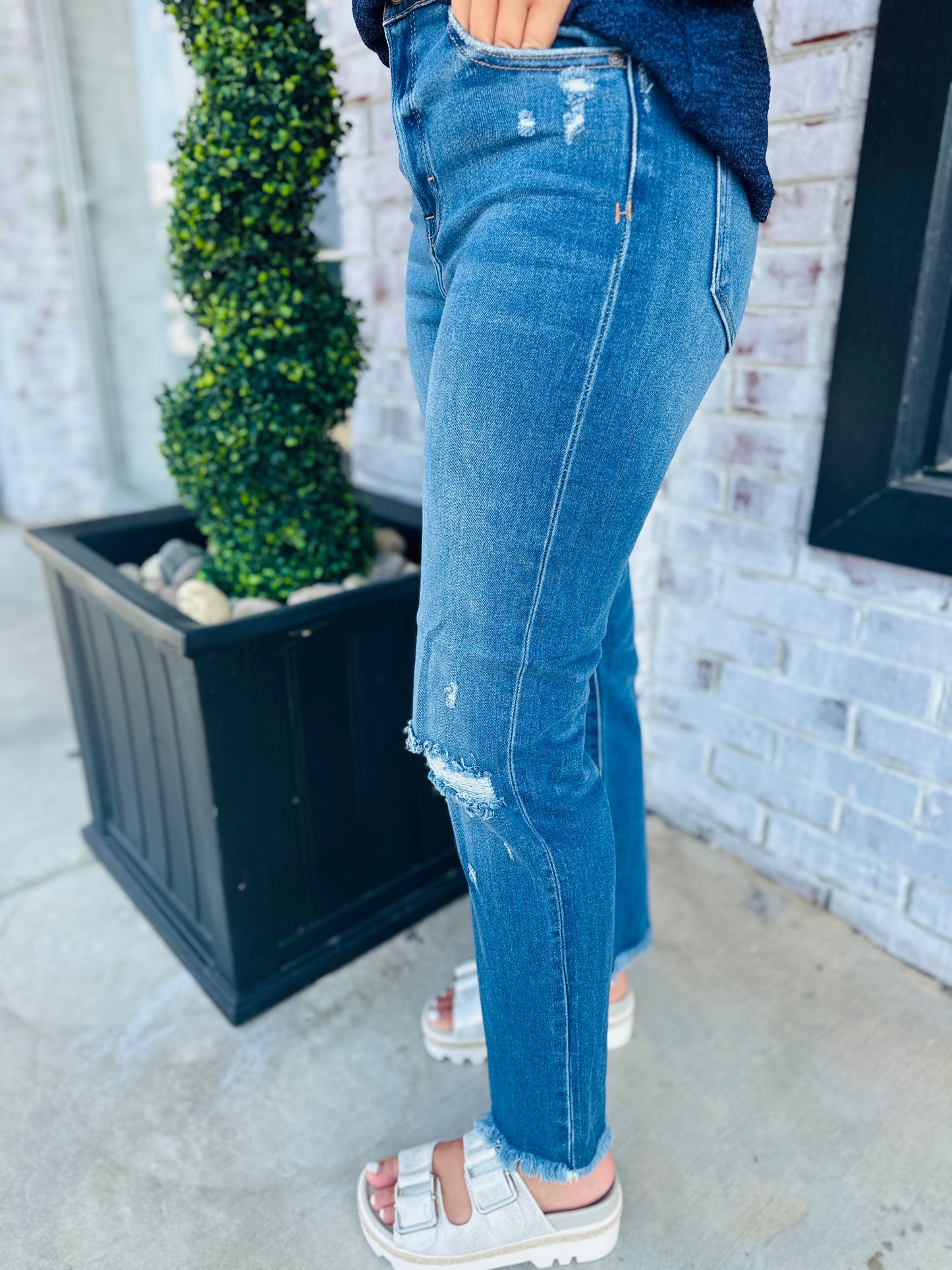 Tracey High Rise Straight Jeans