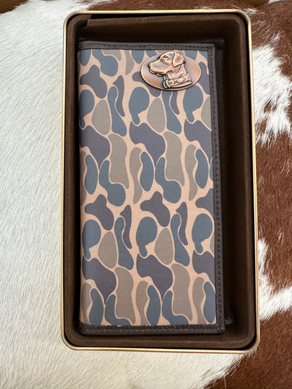 Old School Camo Long Wallet