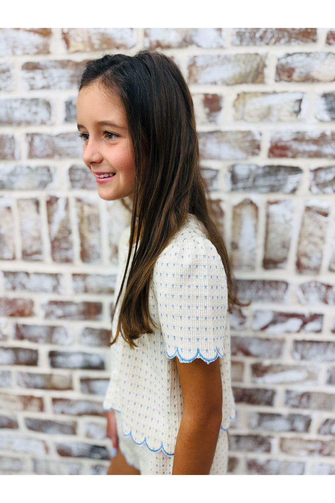 Girls Button Delight Top