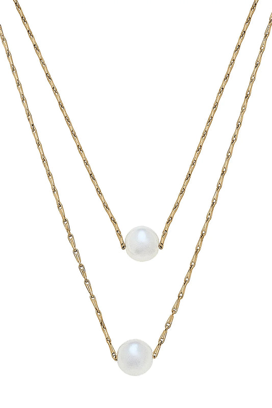 Audrey Layered Pearl Necklace