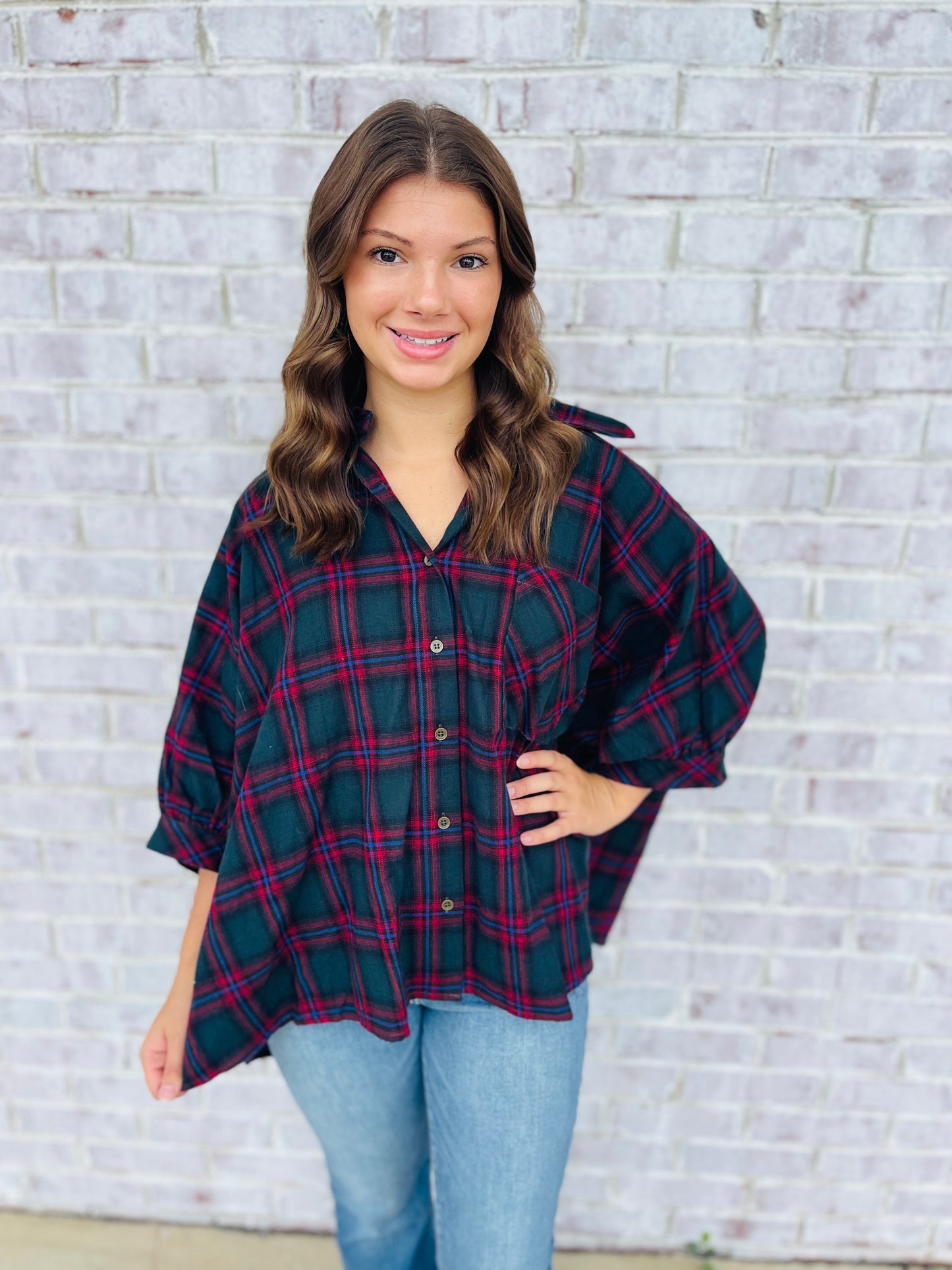 Pretty In Plaid Top