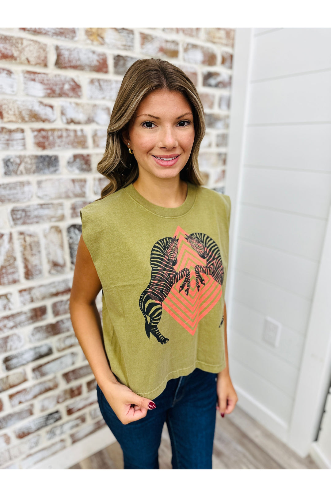 Zebra Maisie Muscle Tee
