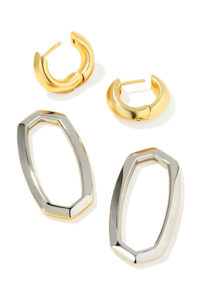 Kendra Scott| DANIELLE LINK EARRINGS GOLD/RHODIUM MIXED METAL