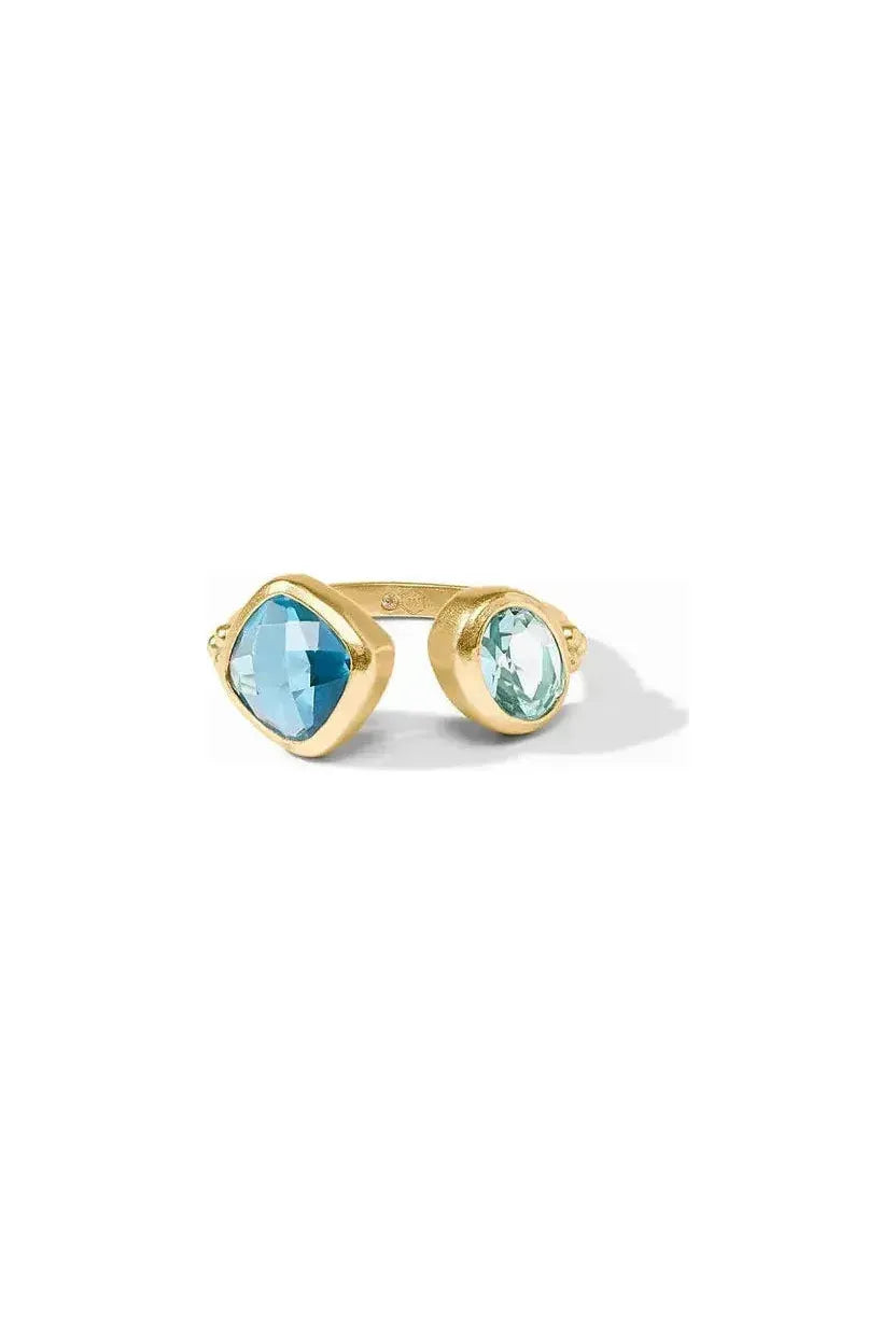 Julie Vos ~ Kaleidoscope Ring ~ Iridescent Clear Crystal
