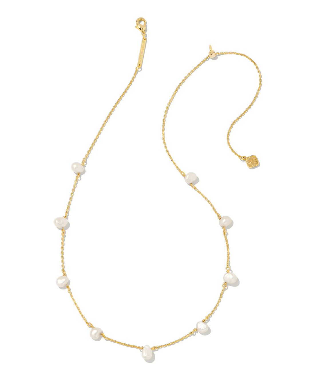 Kendra Scott | Leighton Gold Pearl Strand Necklace in Freshwater Cultured Pearl