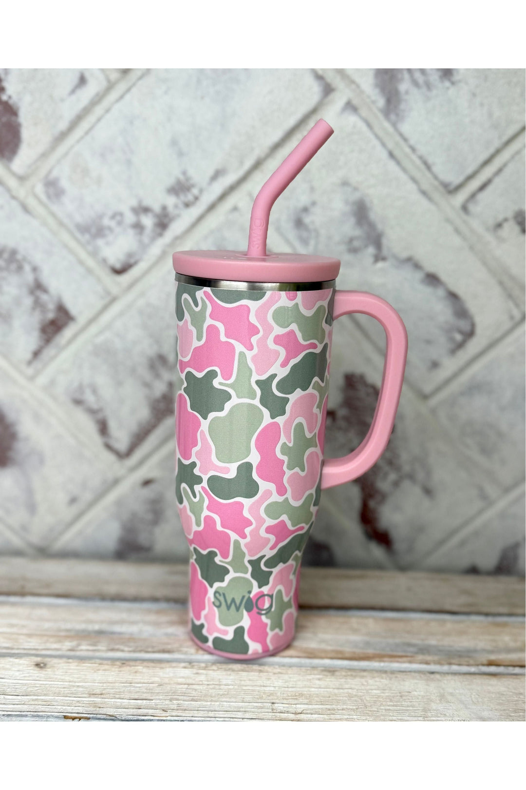 Pink Camouflage Swig Mega Mug 30oz.