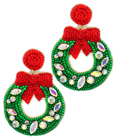 Beaded Wreath Earrings