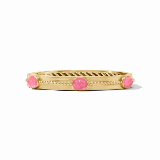 Julie Vos| Nassau Stone Hinge Bangle~Iridescent Peony Pink