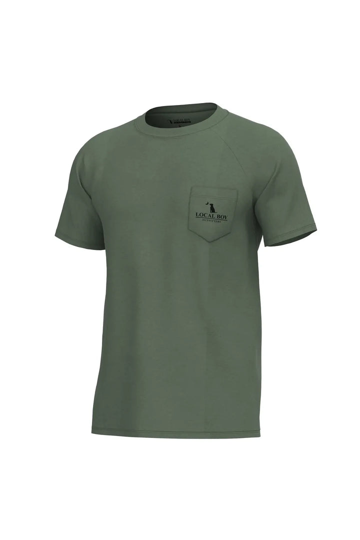 Local Boy | Old Signature Short Sleeve Heather Performance Shirt - Thyme