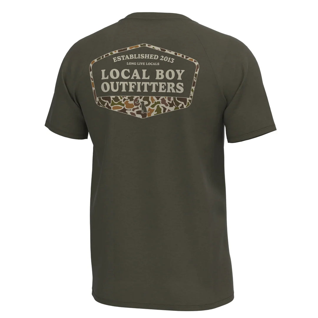 Local Boy | Youth Vintage ESTD Badge Short Sleeve Heather Performance Shirt