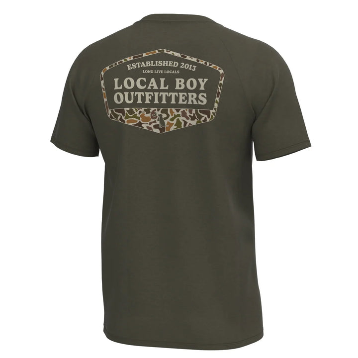 Local Boy | Youth Vintage ESTD Badge Short Sleeve Heather Performance Shirt