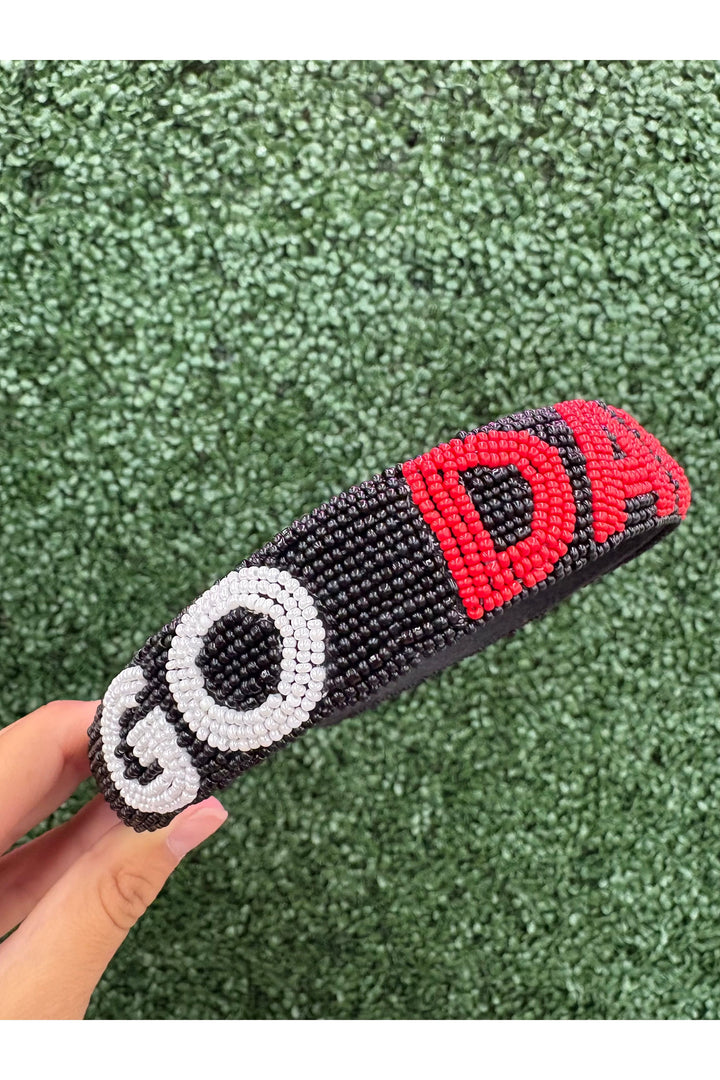 Capri Designs| | Full Beading Go Dawgs Headband