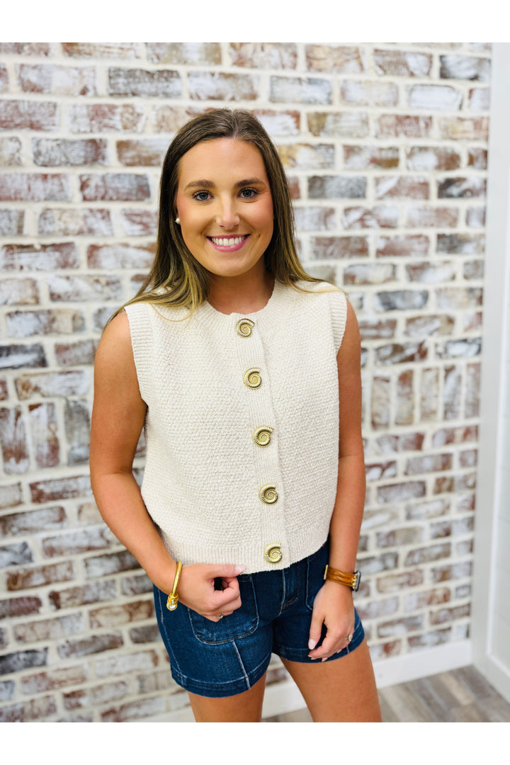 Oatmeal Shells Sweater Top