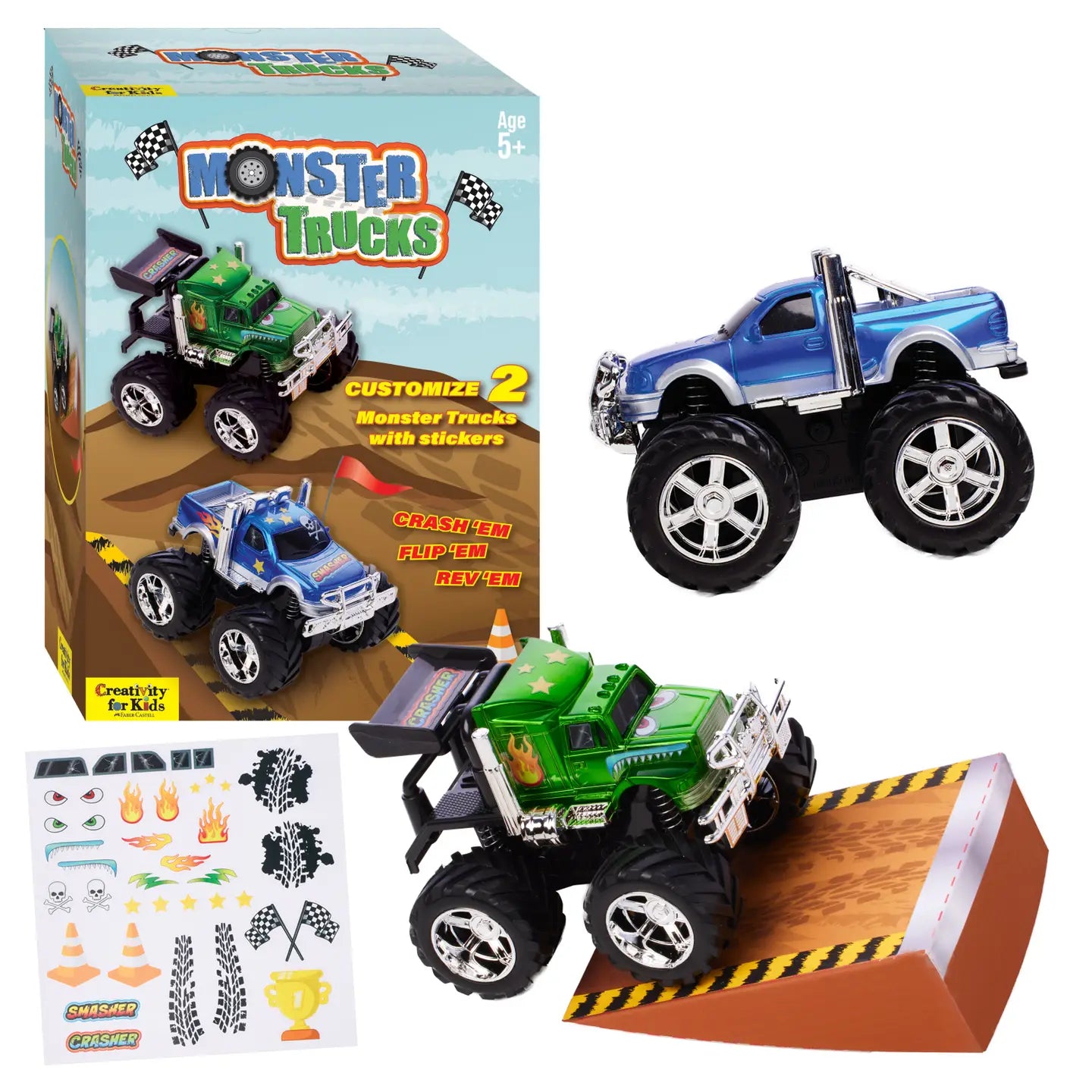 Decorate 2 Monster Trucks Craft Kit For Kids