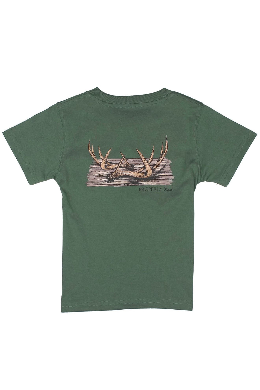 Properly Tied| Youth Boys Fern Green Shed SS Shirt