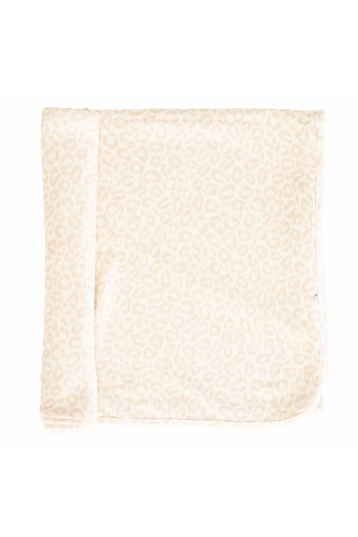 Lovely Leopard Bamboo Waffle Oversized Swaddle Blanket