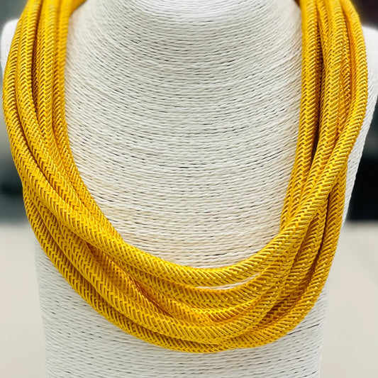 Slub 8-Strand Necklace (golden rod)