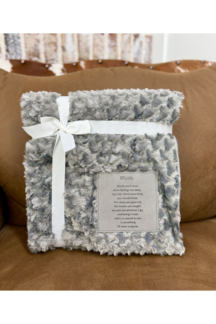 A Mother’s Love Grey Patch Blanket