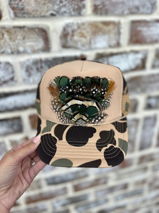 Camo Feather Hat