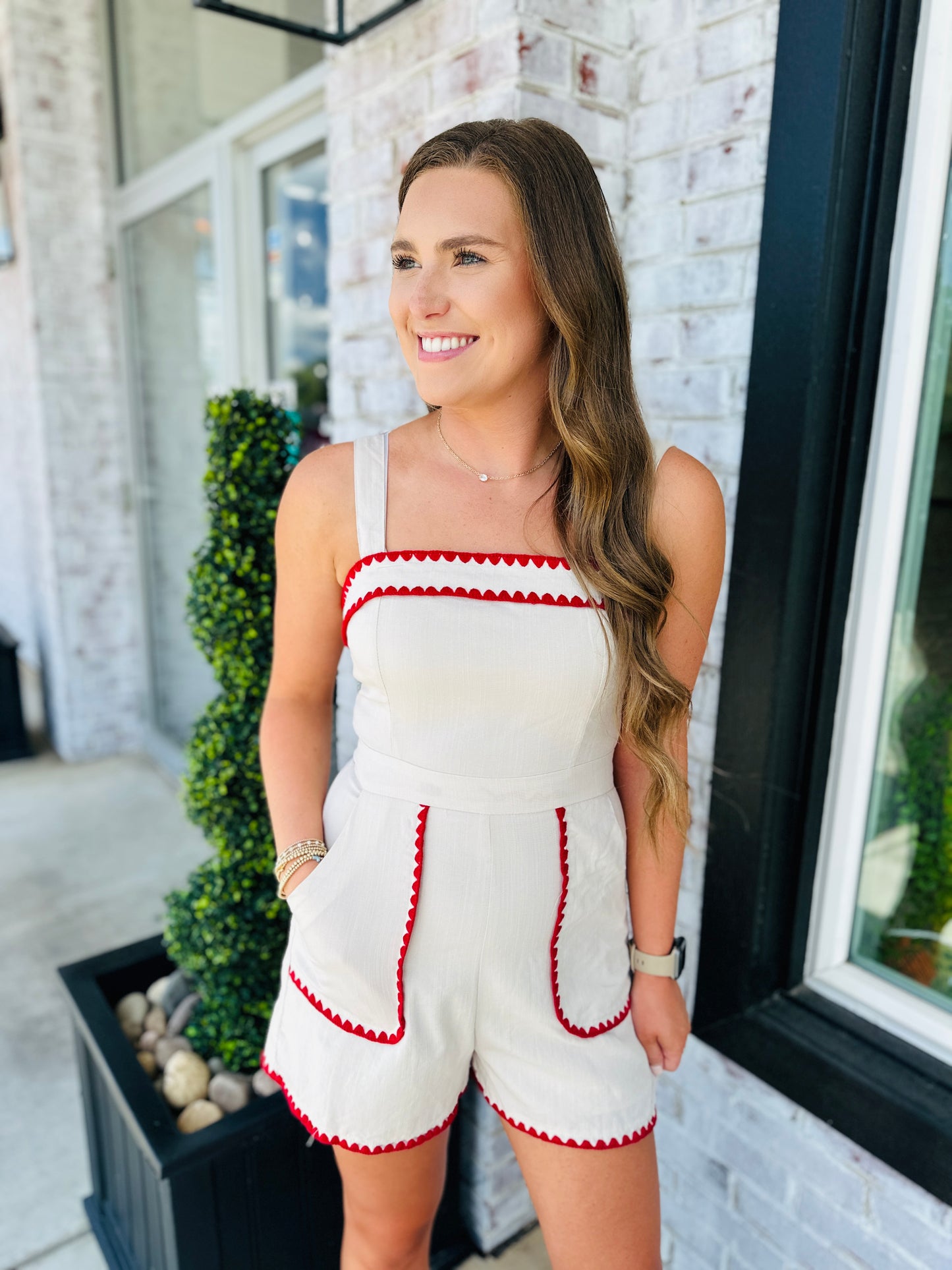 Trimmed With Love Romper