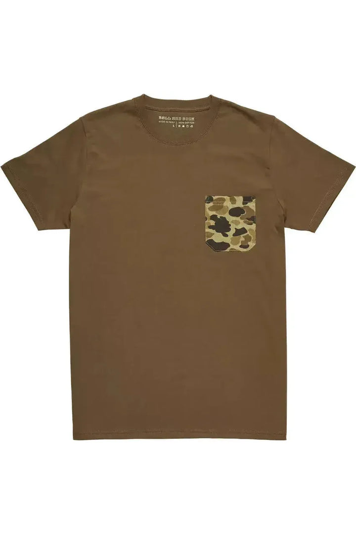 Ball & Buck~ POCKET TEE Brown