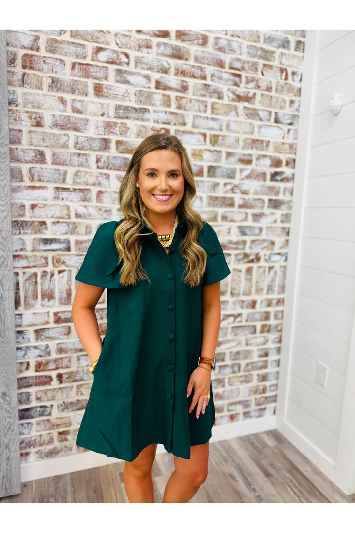 Hunter Green Moments Dress