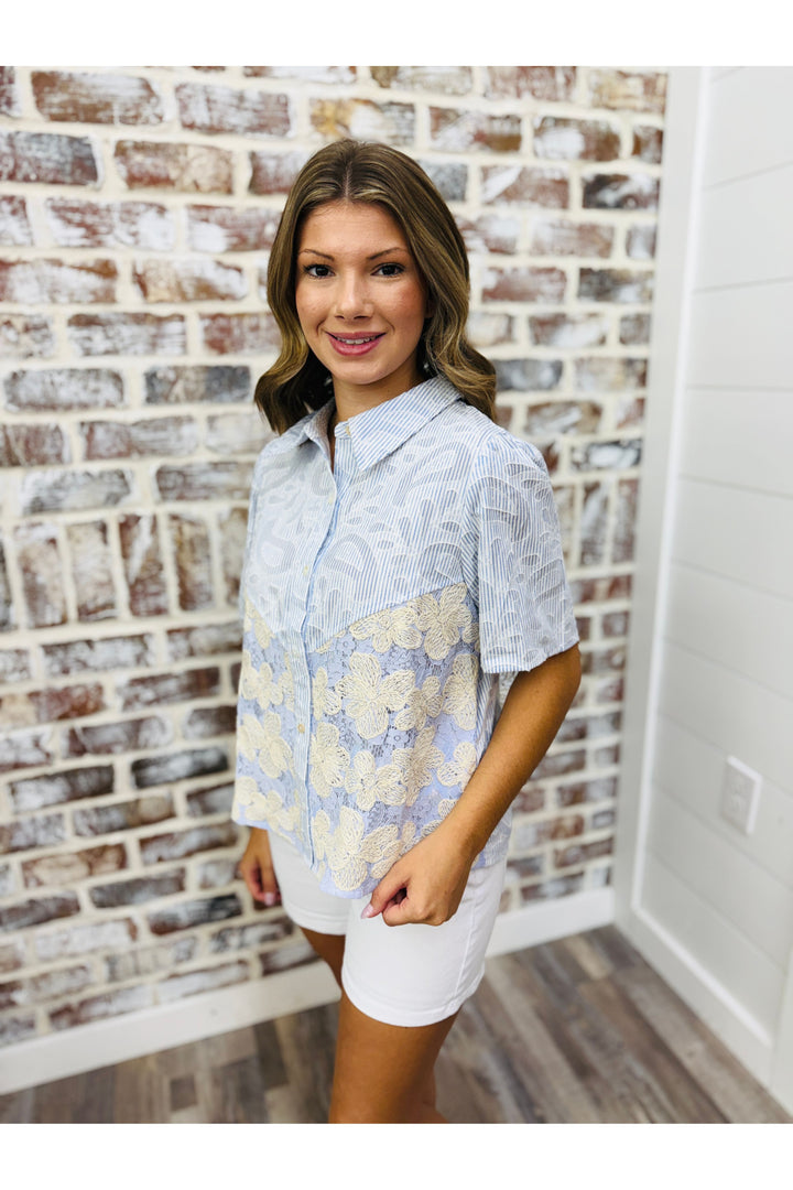 Paisley Floral Embroidered Top