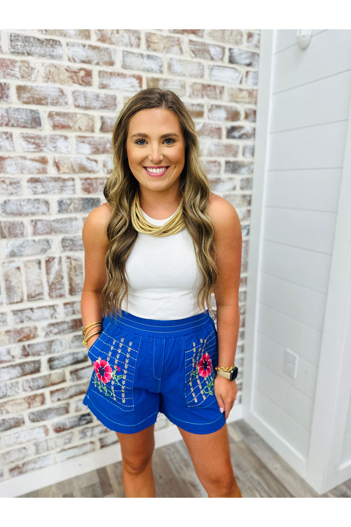 Ocean Flowers Shorts