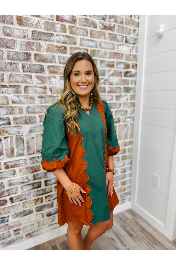 Harvest Scallop Dress