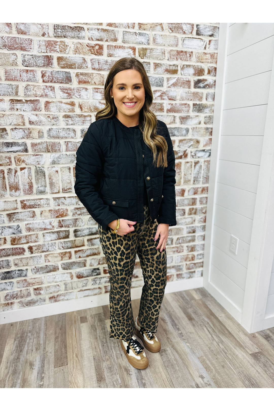 High Rise Leopard Jean