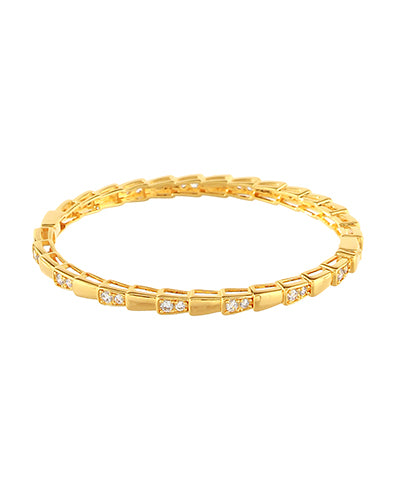 Pave CZ Snake Bangle Bracelet