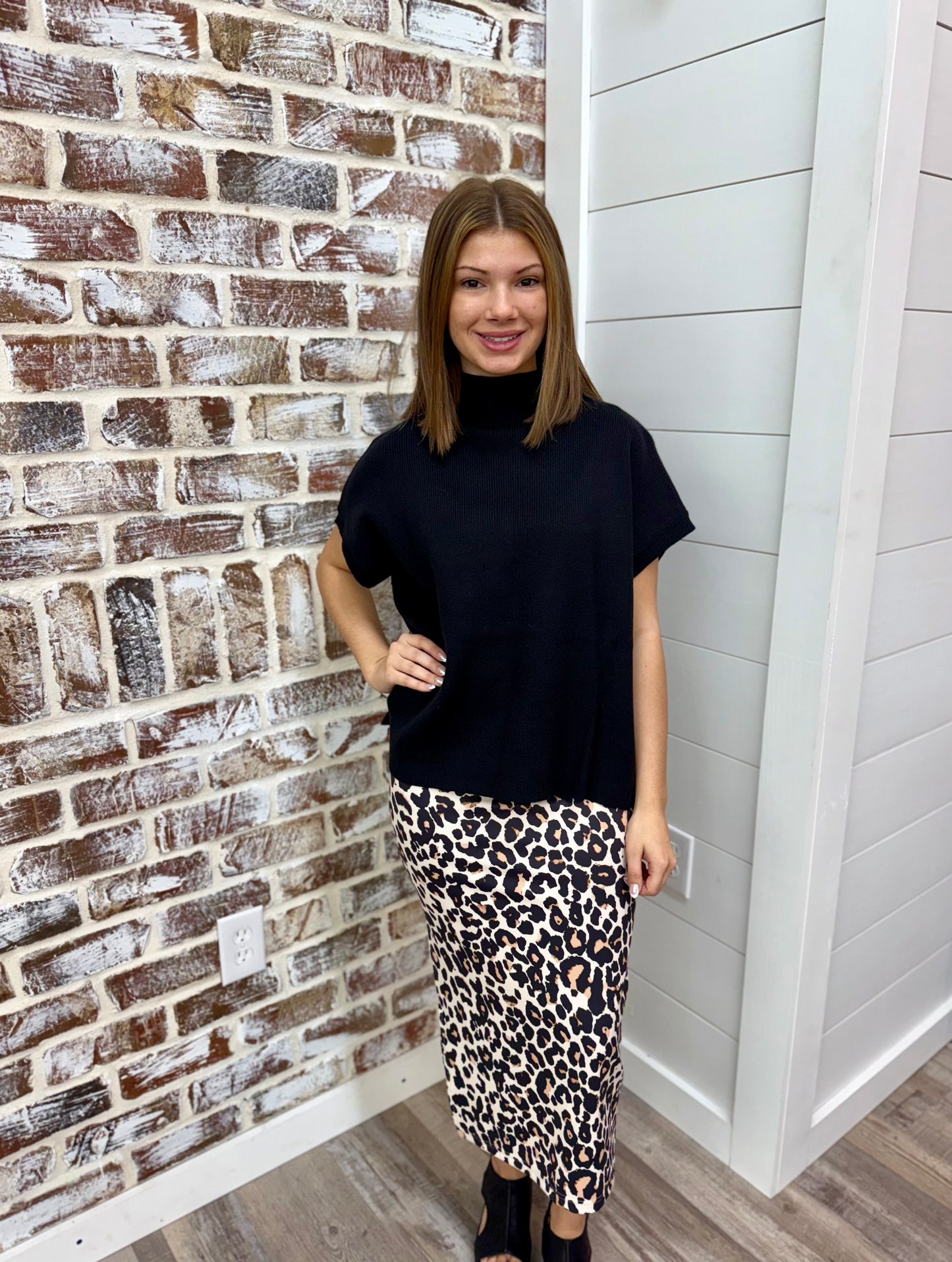 Leopard Midi Skirt